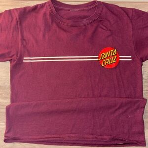 Santa Cruz Skateboards Maroon T-Shirt